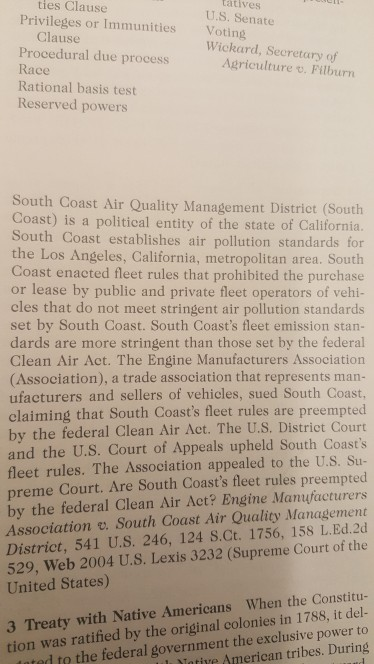 ties Clause Privileges or Immunities Clause