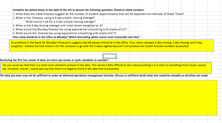3 day Student Period Appointments Monday 90