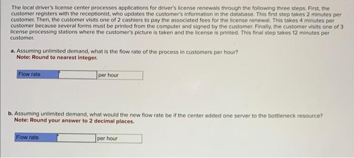 The local driver's license center processes