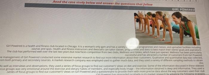 plz solve as fast you can .Read the case study