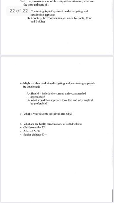 Case Study Work Sheet Dr. Pepper/Seven Up, Inc.