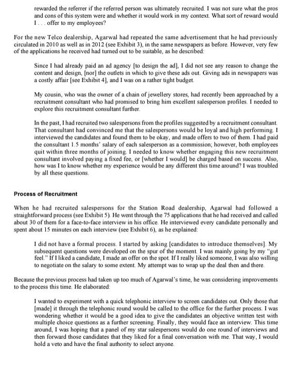 Please read the case study and answer the