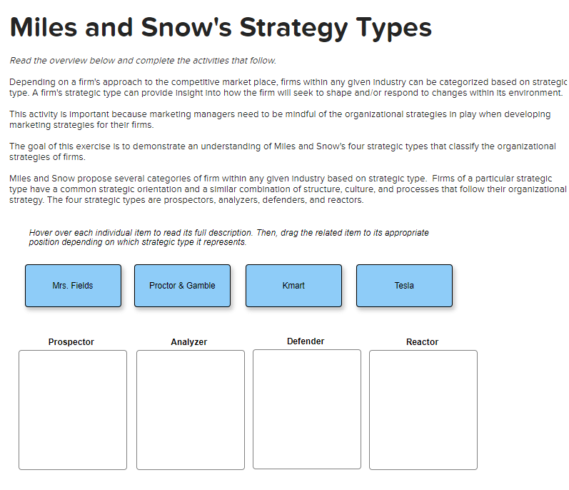The Value Chain Read the overview below and