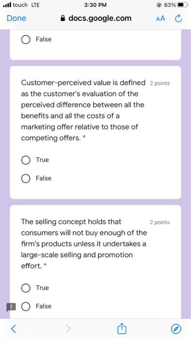 ..ll touch LTE @ 63% 3:31 PM .docs.google.com