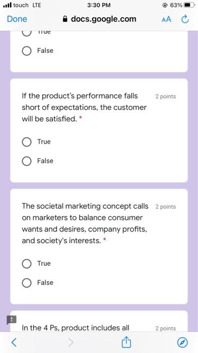 ..ll touch LTE @ 63% 3:31 PM .docs.google.com