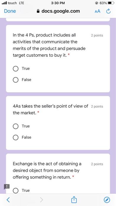 ..ll touch LTE @ 63% 3:31 PM .docs.google.com