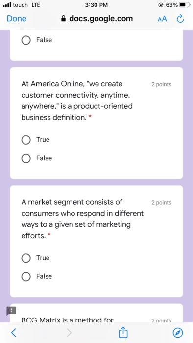 ..ll touch LTE @ 63% 3:31 PM .docs.google.com