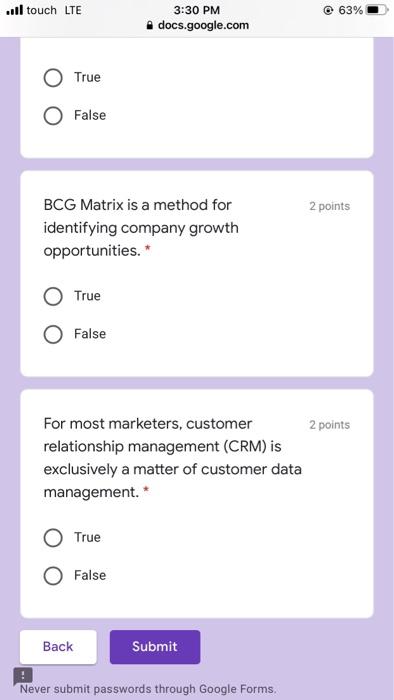 ..ll touch LTE @ 63% 3:31 PM .docs.google.com