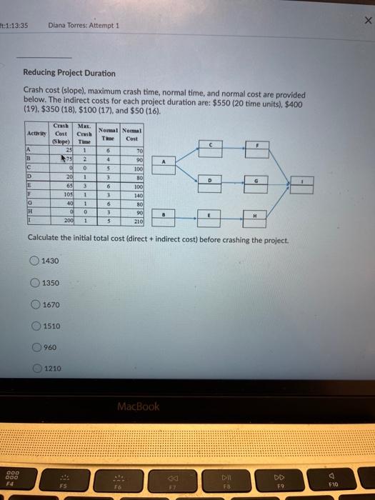 It:1:13:35 Diana Torres: Attempt 1 Cort Cost