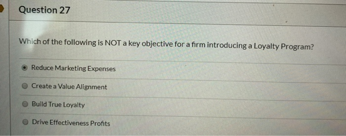 Question 25 Which of the following is NOT one of