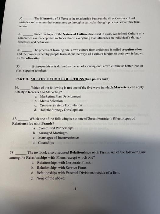 true or false for the top and multiple choice The