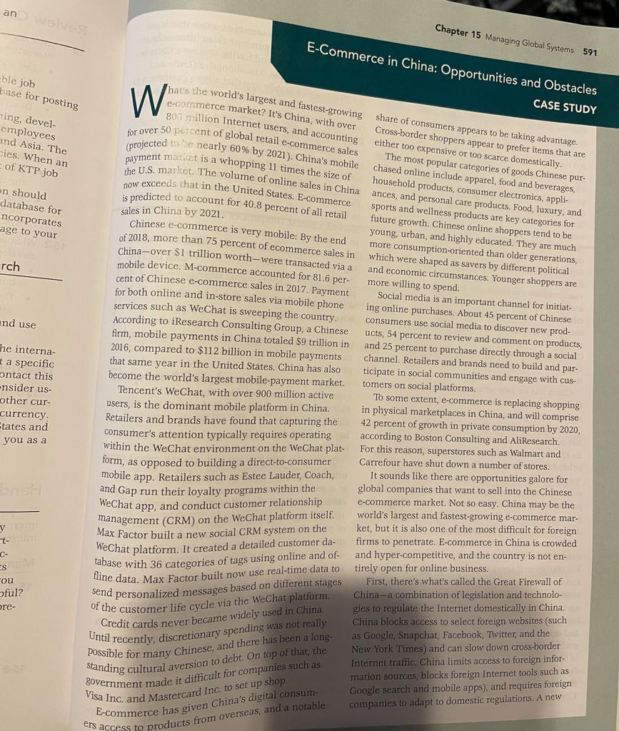 Respond to the Case Study quetions. Please read