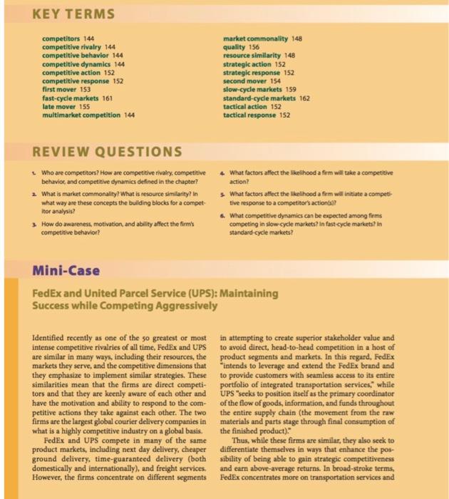 answer the case discussion questins KEY TERMS