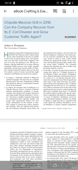 case study: Chipotle maxican grill in 2016.