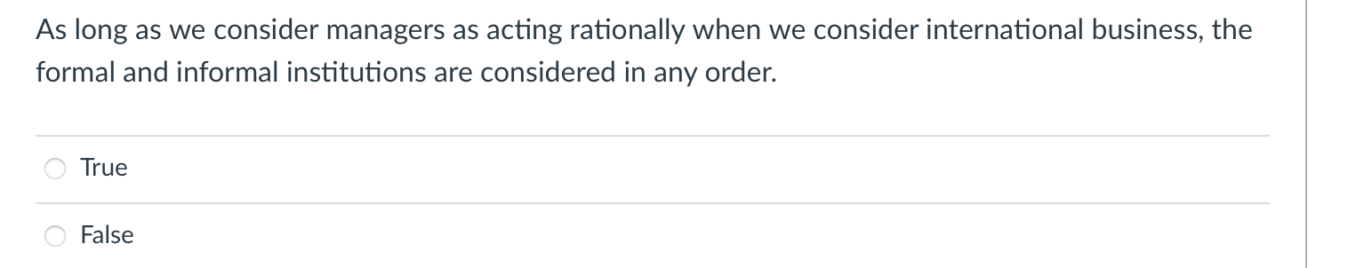 As long as we consider managers as acting