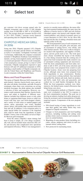 case study: Chipotle maxican grill in 2016.