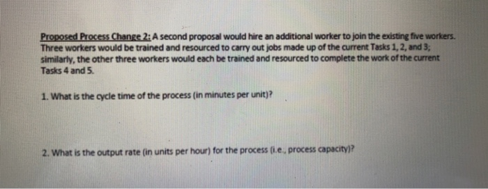 Proposed Process Change 2: A second proposal