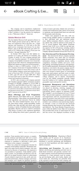 case study: Chipotle maxican grill in 2016.