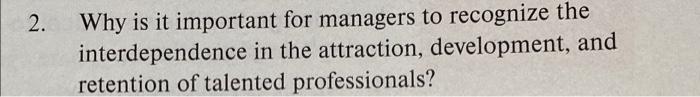 2. Why is it important for managers to recognize