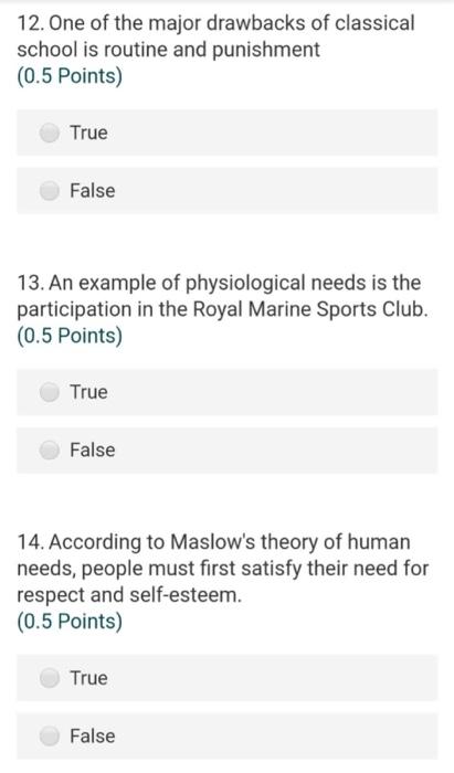 12. One of the major drawbacks of classical