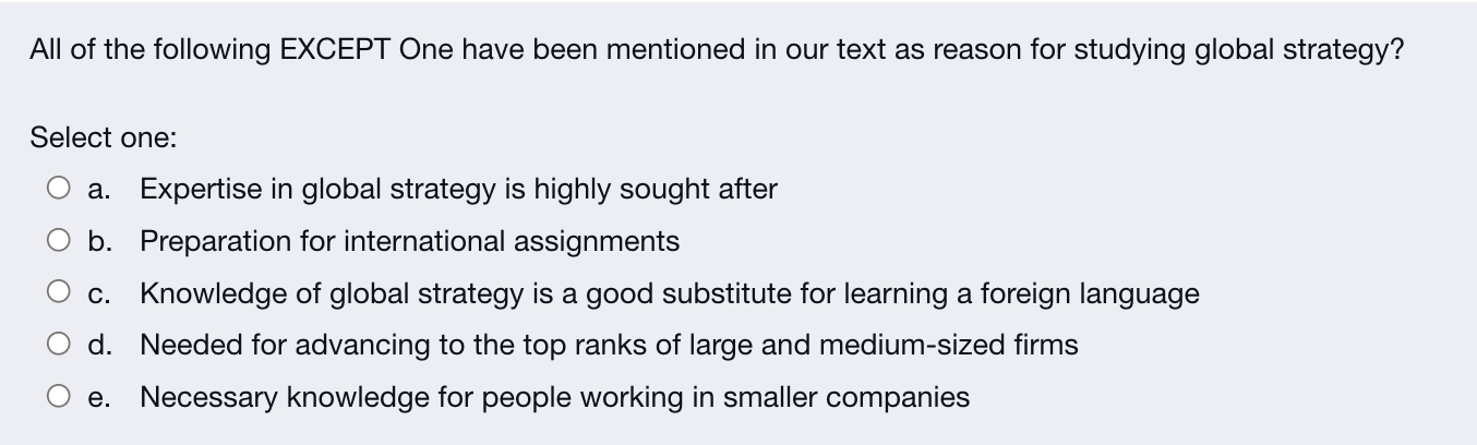 Is it (A) True or (B) False: According to the 5