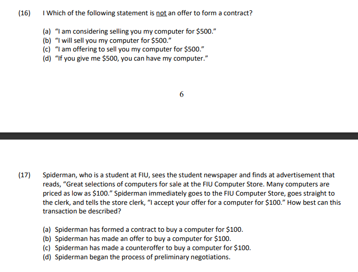 (16) I Which of the following statement is not an