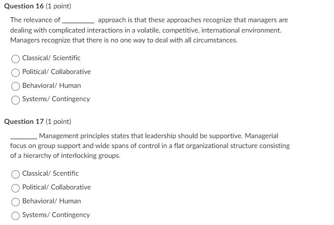 The relevance of approach is that these