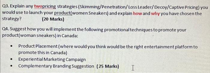 Q3. Explain any twopricing strategies