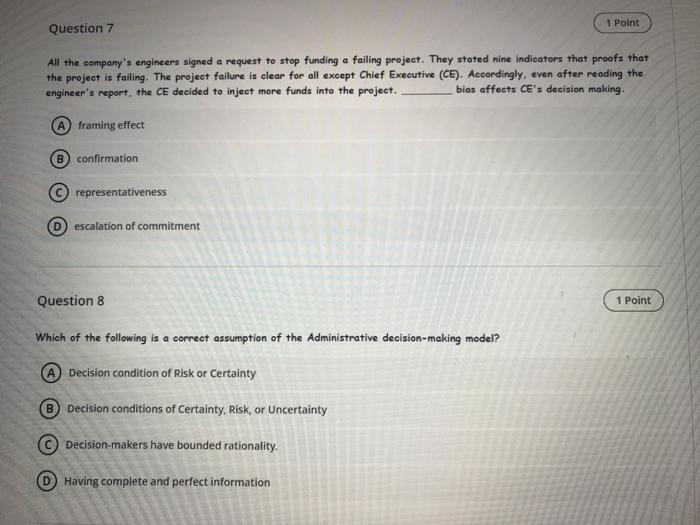 1 Point Question 7 All the company's engineers
