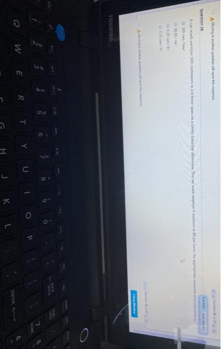 Moving to another question will save this