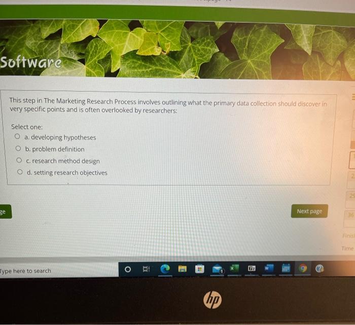 This step in The Marketing Research Process