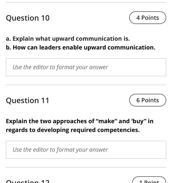 Question 10 4 Points a. Explain what upward