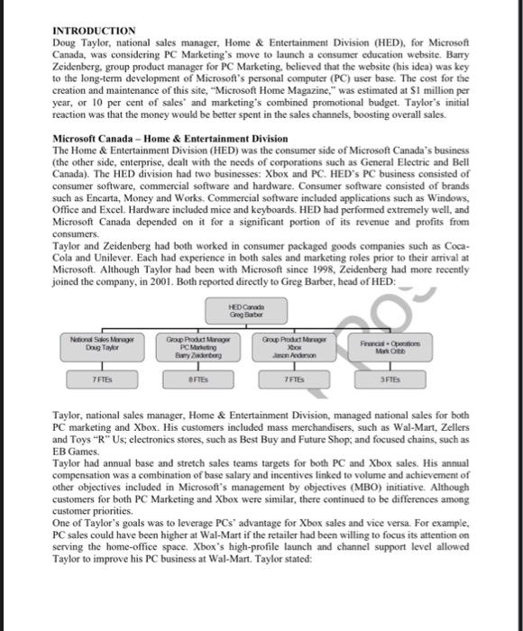 Microsoft canada sales and product management