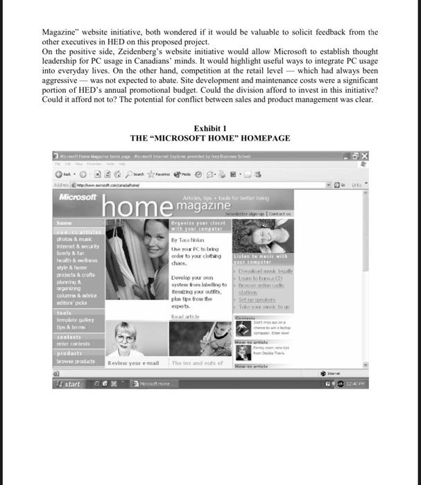 Microsoft canada sales and product management