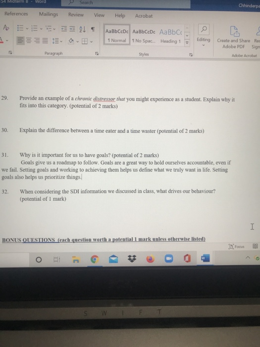 54 Midterm - Word e Seardi Chhinderpa References