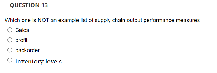 QUESTION 13 Which one is NOT an example list of