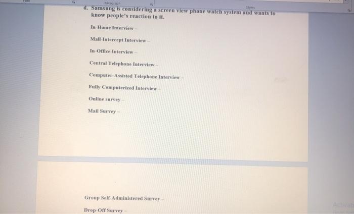 Sales d. Samsung is considering a screen view