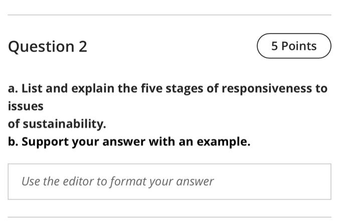 Question 2 5 Points a. List and explain the five