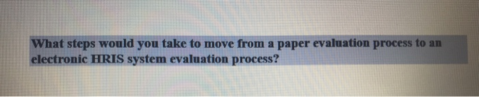 What steps would you take to move from a paper