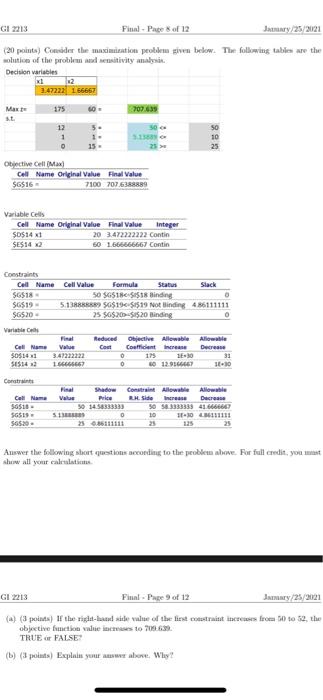 Consider the maximization problem given below.