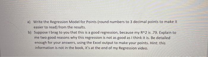 Problem #2 (20 points) Suppose I want to predict