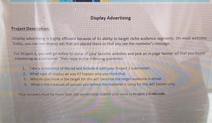 Display Advertising Project Description: Display