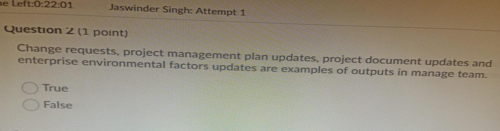 ne Left:0:22:01 Jaswinder Singh: Attempt 1