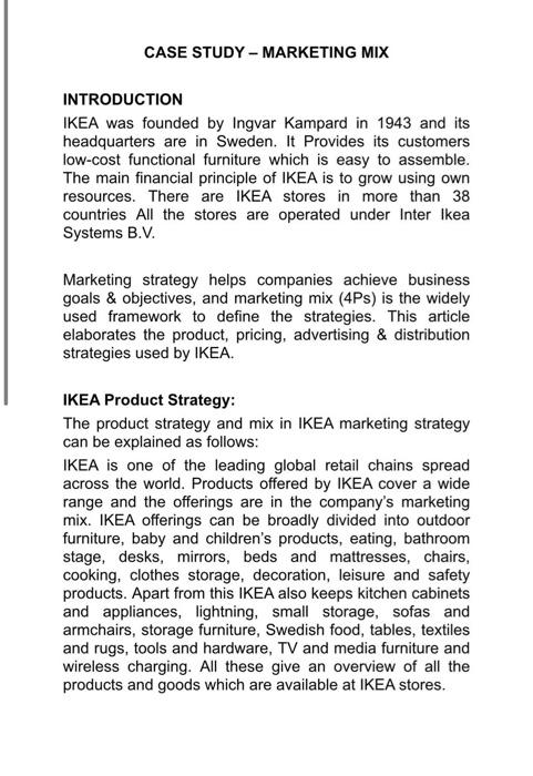 pls. do Q 2 & 3.. Thanks CASE STUDY - MARKETING