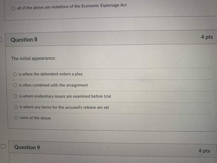 all of the above are violations of the Economic