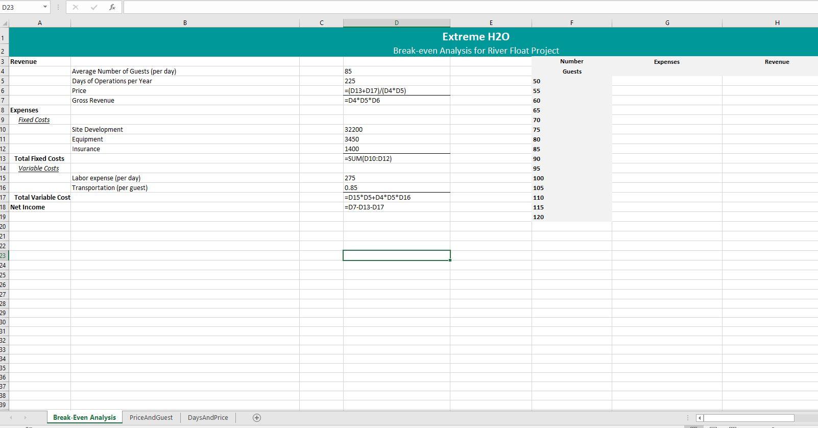I need help with this excel spreadsheet #