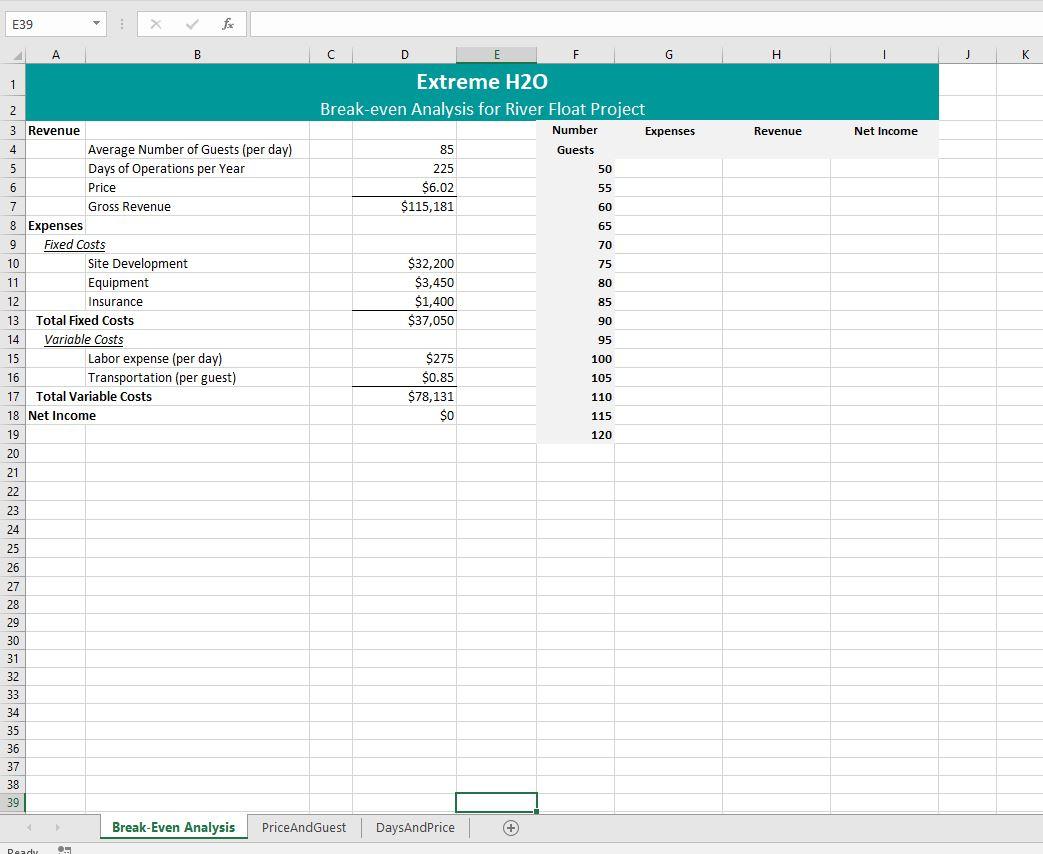 I need help with this excel spreadsheet #