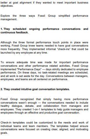 Q2 ) Performance Management Question 2 ) Based on