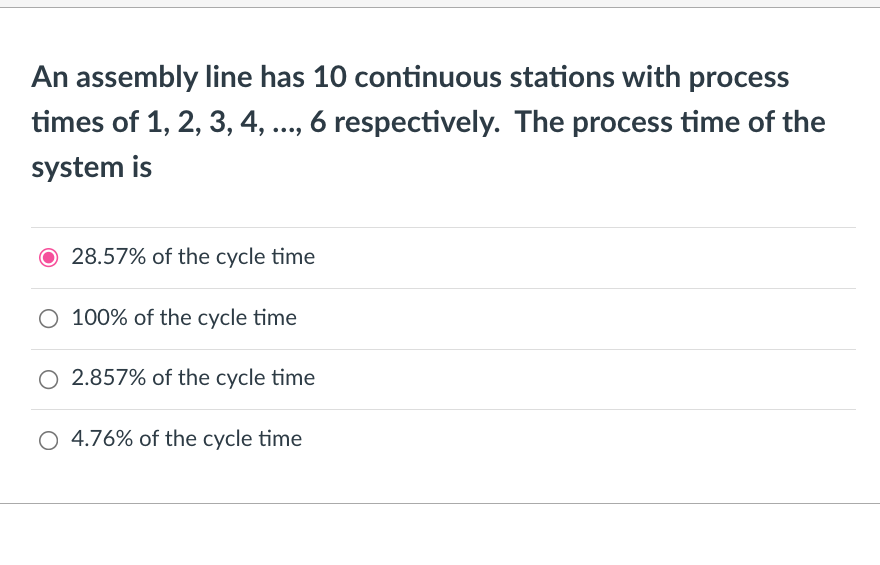 An assembly line has 10 continuous stations with