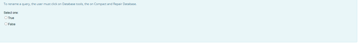 To rename a query, the user must click on
